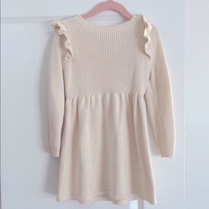Cream Knit Kids Dress